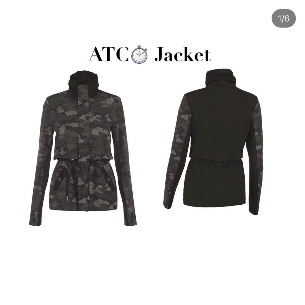 CAbi Black & Gray Camo Drawstring Utility Jacket